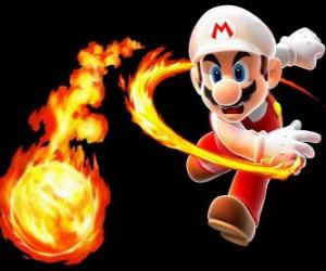 Puzzle Mario à lancer une boule de feu