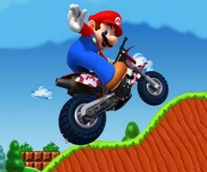 Puzzle Mario Bros sur une moto