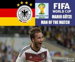 Puzzle Mario Götze, meilleur joueur de la finale. Coupe du monde de Football Brésil 2014