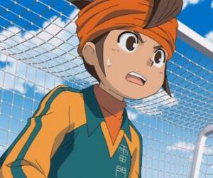 Puzzle Mark Evans ou Endo Mamoru, le gardien de l'équipe de football du Collège Raimon et principal protagoniste de la série Inazuma Eleven