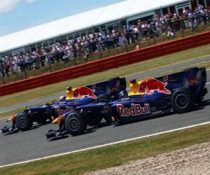 Puzzle Mark Webber et Sebastian Vettel - Red Bull - Silverstone 2010