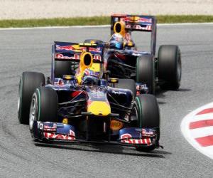 Puzzle Mark Webber - Red Bull - Barcelona 2010