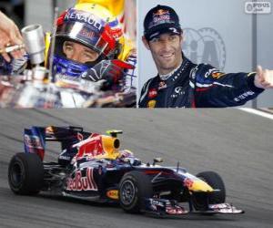Puzzle Mark Webber - Red Bull - Grand Prix de Corée du Sud 2012, 2ème classés