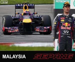 Puzzle Mark Webber - Red Bull - Grand Prix de Malaisie 2013, 2º classé