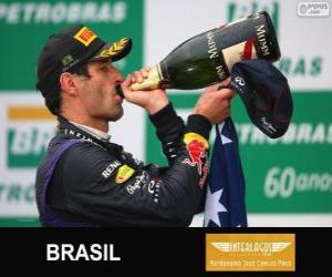 Puzzle Mark Webber - Red Bull - Grand Prix du Brésil 2013, 2º classé