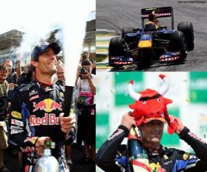 Puzzle Mark Webber - Red Bull - Interlagos, Grand Prix du Brésil 2010 (2 º annonces)