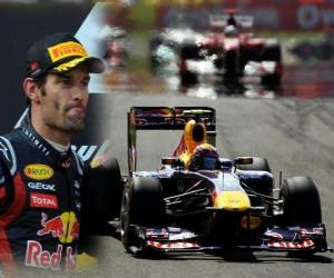Puzzle Mark Webber - Red Bull - Istanbul, Turquie Grand Prix (2011) (2e place)