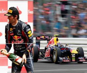 Puzzle Mark Webber - Red Bull - Silverstone Grand Prix de Grande-Bretagne (2011) (3e place)