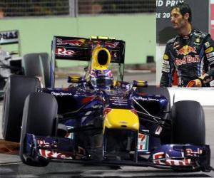 Puzzle Mark Webber - Red Bull - Singapour 2010 (3e place)