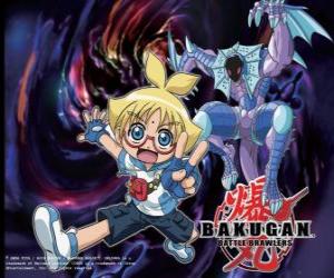 Puzzle Marucho et Preya son Aquos Guardian Bakugan