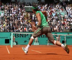 Puzzle Match de tennis avec les spectateurs dans les gradins