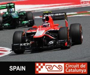 Puzzle Max Chilton - Marussia - Circuit de Catalunya, Barcelone, 2013