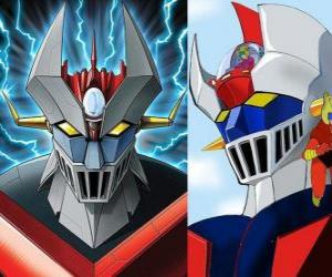 Puzzle Mazinger Z, images de la tête de la Super Robot