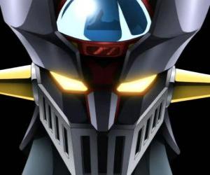 Puzzle Mazinger Z, tête des gigantesque Super Robot, principal protagoniste des aventures dans la série manga Mazinger Z