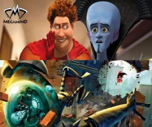 Puzzle Megamind et Titan dans une bagarre