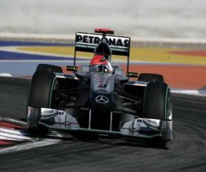 Puzzle Mercedes Michael Schumacher - - Bahreïn 2010