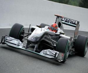 Puzzle Mercedes Michael Schumacher - - Spa-Francorchamps 2010