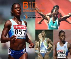 Puzzle Merlene Ottey feront la course en Barcelona 2010 avec 50 ans