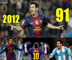 Puzzle Messi ferme le 2012 avec 91 buts