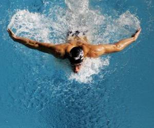 Puzzle Michael Phelps a nagé