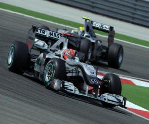 Puzzle Michael Schumacher, Nico Rosberg, Istanbul 2010