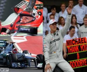 Puzzle Michael Schumacher se retire de la F1 dans le GP du Brésil 2012