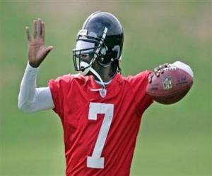 Puzzle Michael Vick en l'action, prêt à tenter une passe