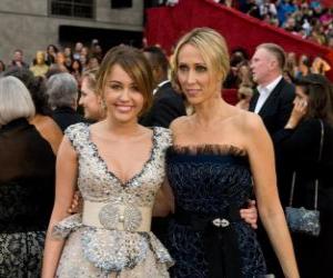 Puzzle Miley Cyrus et sa mère Tish Cyrus