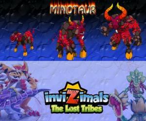 Puzzle Minotaur, dernière évolution. Invizimals The Lost Tribes. Invizimal féroce et dangereux qui a échappé le labyrinthe