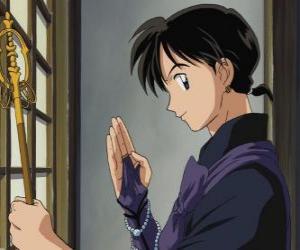 Puzzle Miroku, un moine bouddhiste en voyage pour faire sa vie en faisant des exorcismes