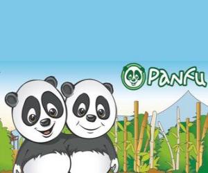 Puzzle monde panda Panfu