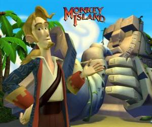 Puzzle Monkey Island, un jeu vidéo d'aventure. Guybrush Threepwood, un acteur majeur