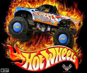 Puzzle Monster Truck de Hot Wheels en action