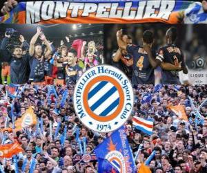 Puzzle Montpellier Hérault Sport Club, champion de la ligue française de Football, Ligue 1, 2011-2012