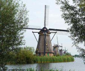 Puzzle Moulins de Kinderdijk, Pays-Bas