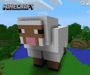 Puzzle Mouton de Minecraft