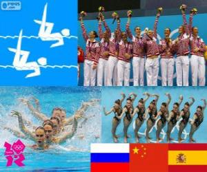 Puzzle Natation synchro équipe LDN12