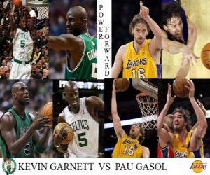 Puzzle NBA final 2009-10, Ailier fort, Kevin Garnett (Celtics) vs Pau Gasol (Lakers)