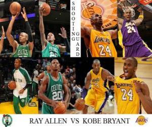 Puzzle NBA final 2009-10, Arrière, Ray Allen (Celtics) vs Kobe Bryant (Lakers)