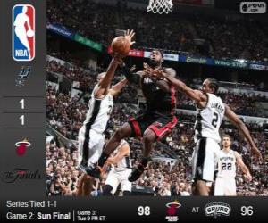 Puzzle NBA finales de 2014, 2e partie, Miami Heat 98 - San Antonio Spurs 96