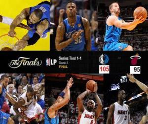 Puzzle NBA Finals 2011, 6 e match, Dallas Mavericks 105 - Miami Heat 95