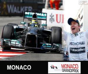 Puzzle Nico Rosberg fête sa victoire dans le Grand Prix de Monaco 2013