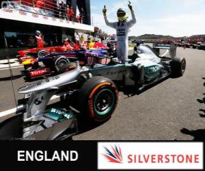 Puzzle Nico Rosberg fête sa victoire dans le Grand Prix de Grande-Bretagne 2013