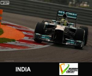 Puzzle Nico Rosberg - Mercedes - Grand prix de l'Inde de 2013, 2e classés
