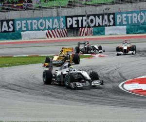 Puzzle Nico Rosberg - Mercedes - Sepang 2010