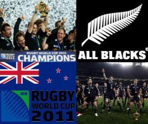 Puzzle Nouvelle-Zélande, championne du monde de rugby. Coupe du Monde de Rugby 2011