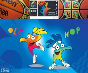 Puzzle Ole et Hop, mascottes du Coupe du monde de basket-ball 2014