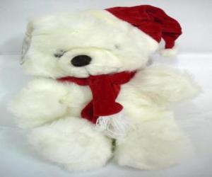 Puzzle Ours en peluche avec foulard et un bonnet de Pape Noel