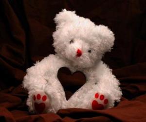 Puzzle Ours en peluche pour la Saint-Valentin