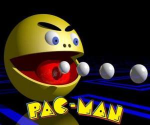 Puzzle Pac-Man mange balles avec le logo